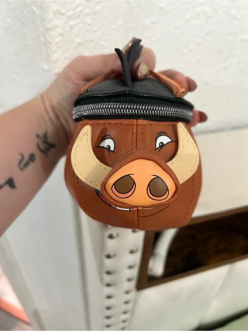 Kids' Pumbaa-Themed Brown Coin Purse